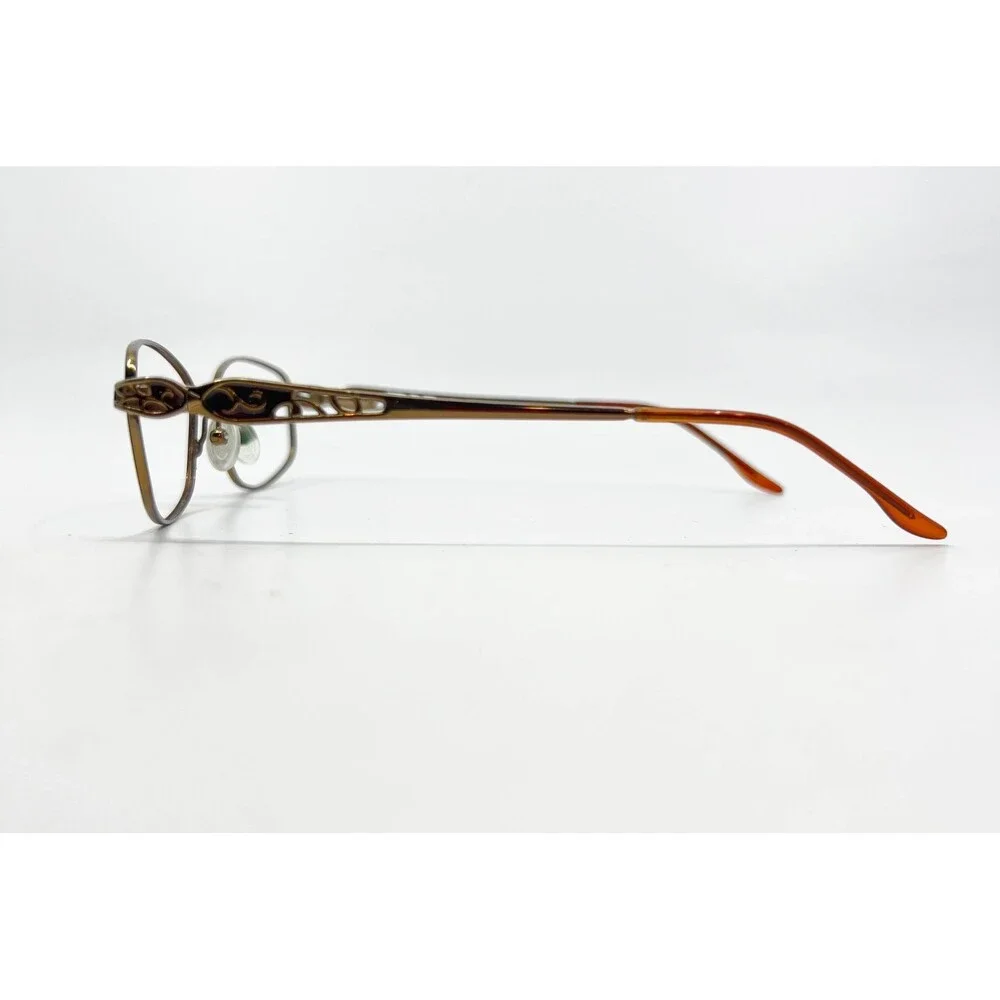 Tres Jolie by Marchon Eyeglasses Women Brown Filigree 220 53-17-135